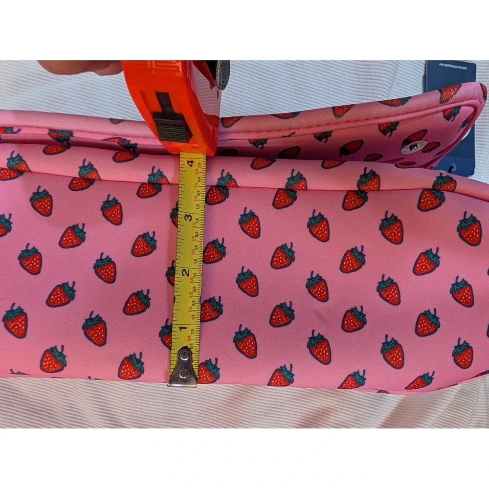 Life is Good Strawberry Pink Neoprene Heat Resistant Hair Tool Travel Bag Mat